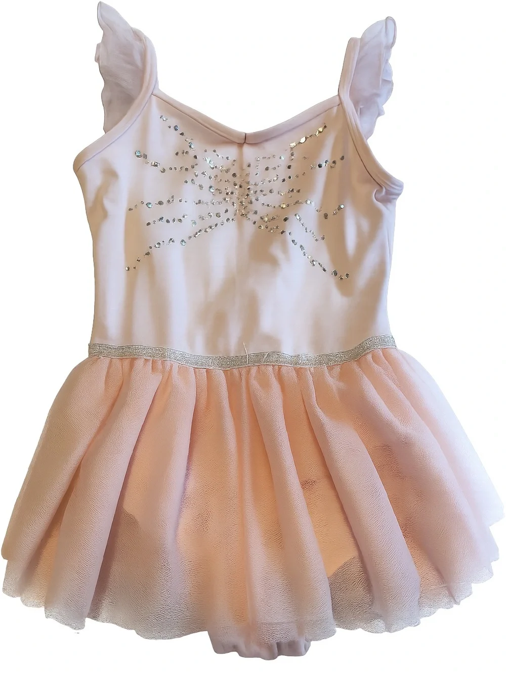 Girls Ballet Dance Dress Pink Tutu Leotard Size 7-8Y